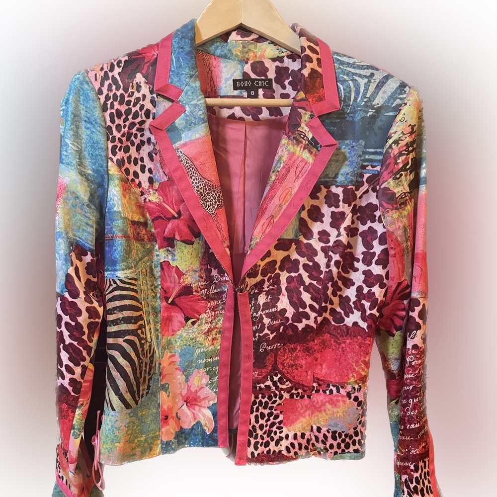 Floral/Cheetah blazer